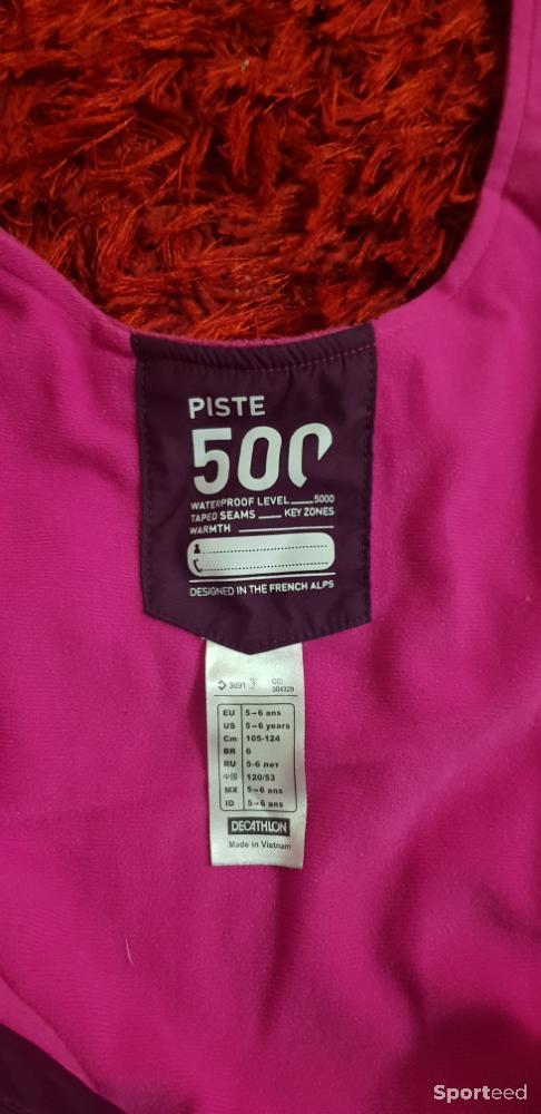 Ski alpin - Pantalon de ski 'piste 500' couleur violette taille '5-6ans' - photo 4
