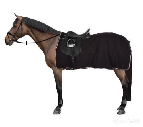 Equitation - Riding World Couverture de Marcheur Fleece Noir-Gris 95/125 - photo 5