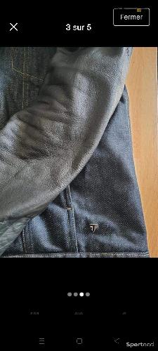 Moto route - Blouson cuir jeans - photo 5