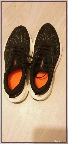 Course à pied route - Chaussures de running noir et orange femme taille 40 kalenji domyos - photo 5