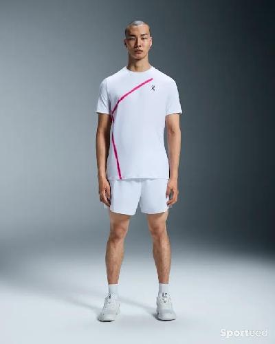 Tennis - Polo On-running blanc ligne rose - photo 5