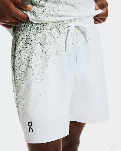 Tennis - Short match On-running : blanc tâche verte - photo 6