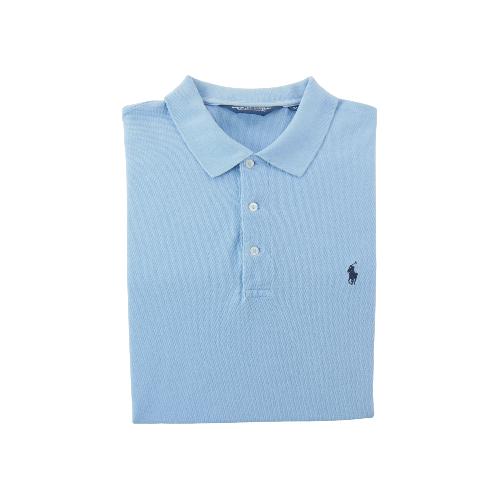 Polo Ralph Lauren Polo manches courtes Mesh Pony Golf Homme Taille XL Bleu clair #QWE1015