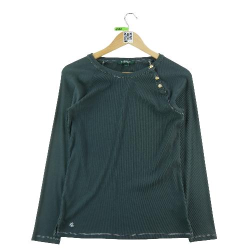 Lauren Ralph Lauren T-shirt manches longues Femme Taille L Gris #QWE0826
