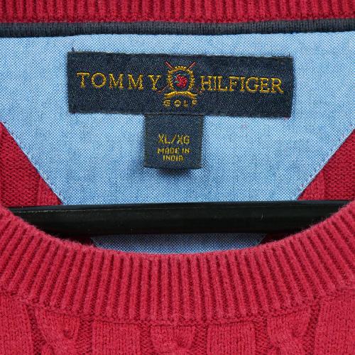 Golf - Tommy Hilfiger Pull en maille torsadée Homme Taille XL Rouge #QWE0229 - photo 7