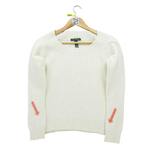Sportswear - Ralph Lauren Pull laine et cachemire Femme Taille M Blanc #QWE1036 - photo 9