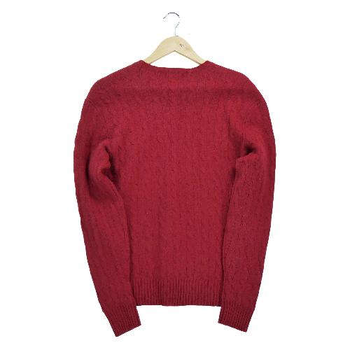 Golf - Polo Ralph Lauren Pull en maille torsadée Laine et Cachemire Femme Taille L Rouge #QWE0714 - photo 8