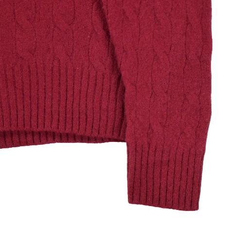 Golf - Polo Ralph Lauren Pull en maille torsadée Laine et Cachemire Femme Taille L Rouge #QWE0714 - photo 8