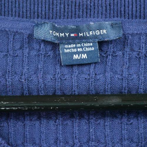 Golf - Tommy Hilfiger Pull en maille torsadée Femme Taille M Marine #QWE0108 - photo 7