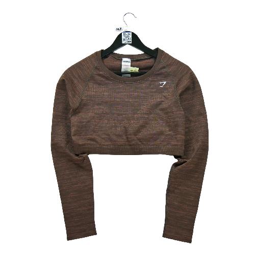 Fitness / Cardio training - Gymshark T-shirt Fitness Yoga CrossFit Femme Taille 2XL Marron #QWE3689 - photo 6