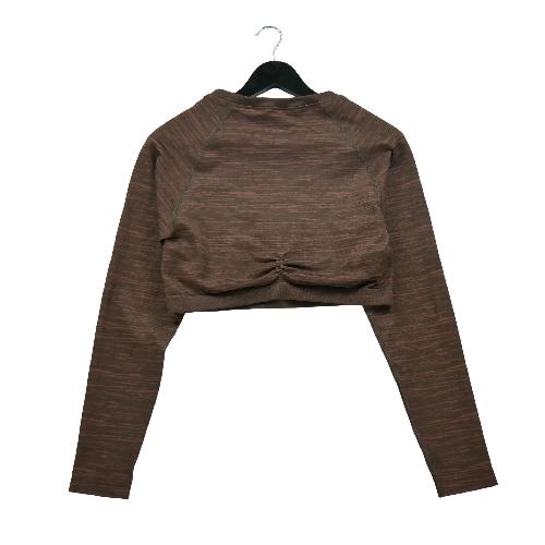 Fitness / Cardio training - Gymshark T-shirt Fitness Yoga CrossFit Femme Taille 2XL Marron #QWE3689 - photo 6