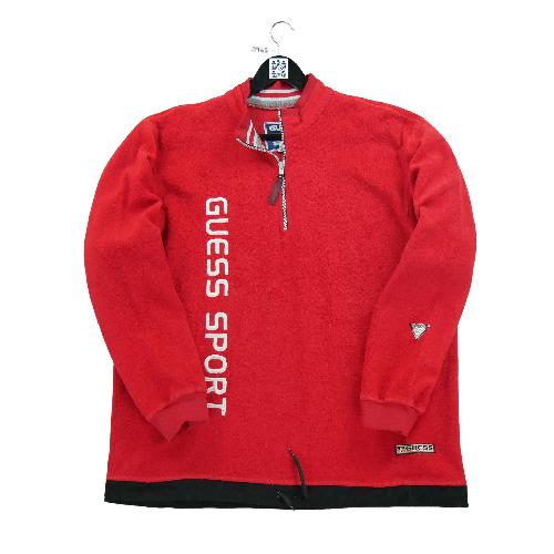 Guess Pull polaire Sport Homme Taille L Rouge #QWE3769