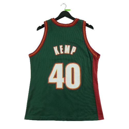 Basket-ball - Champion Maillot NBA Seattle Super Sonics Kemp Shawn 40 1995-1997 Taille L #QWE4362 - photo 8
