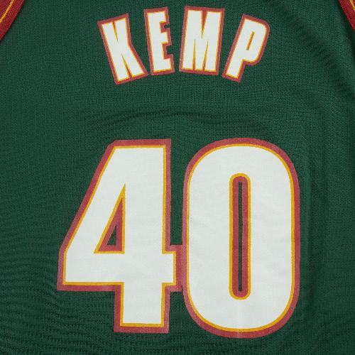 Basket-ball - Champion Maillot NBA Seattle Super Sonics Kemp Shawn 40 1995-1997 Taille L #QWE4362 - photo 8