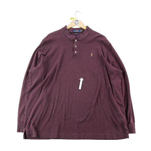 Golf - Polo Ralph Lauren Polo manches longues Classic Fit Homme Taille 2XL Bordeaux #QWE1453 - photo 9