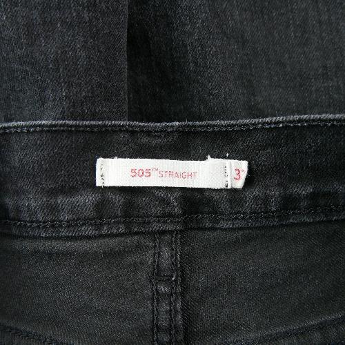 Sportswear - Levi Strauss Jean Levis 505 Straight Fit Denim Washed Black Taille W32/L28 Femme Noir #QWE0719 - photo 7