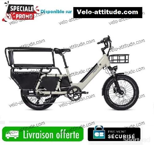 MOMA BIKES Cargobike Electrique Compactail SHIMANO 7v jusqu'a 100 km Baterrie 48V15Ah