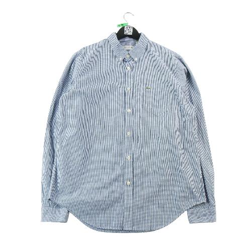 Lacoste Chemise classique Homme Taille L à carreaux Bleu