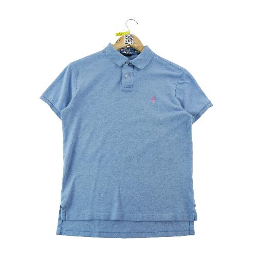 Golf - Polo Ralph Lauren Polo manches courtes Custom Fit Pony rose brodé Homme Taille S Bleu clair #QWE1517 - photo 9