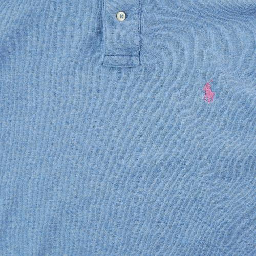 Golf - Polo Ralph Lauren Polo manches courtes Custom Fit Pony rose brodé Homme Taille S Bleu clair #QWE1517 - photo 9