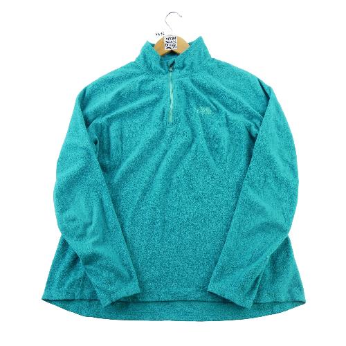 The North Face Pull polaire Col montant Logo poitrine brodé Coupe droite Femme Taille L #QWE7486