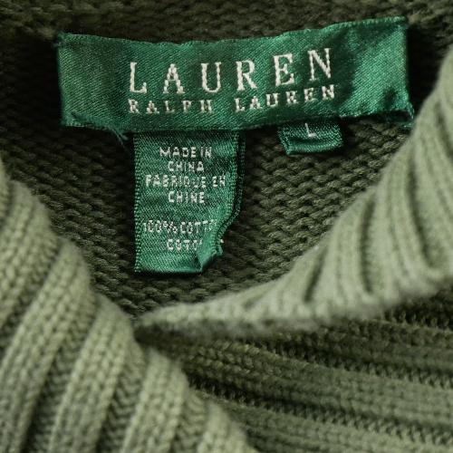 Sportswear - Lauren Ralph Lauren Pull cardigan Femme Taille L Kaki #QWE4167 - photo 6