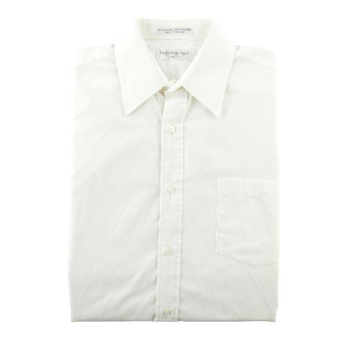 Sportswear - Yves Saint-Laurent Chemise classique Homme Taille M uni Blanc #QWE1682 - photo 9