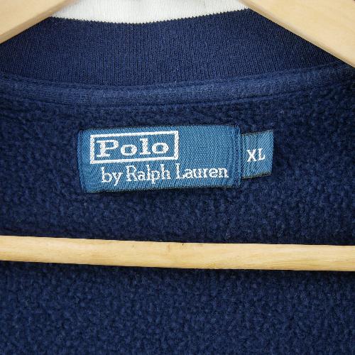 Sportswear - Polo Ralph Lauren Veste Pony brodé blanc Bandes blanches contrastées Homme Taille XL Marine #QWE4434 - photo 9