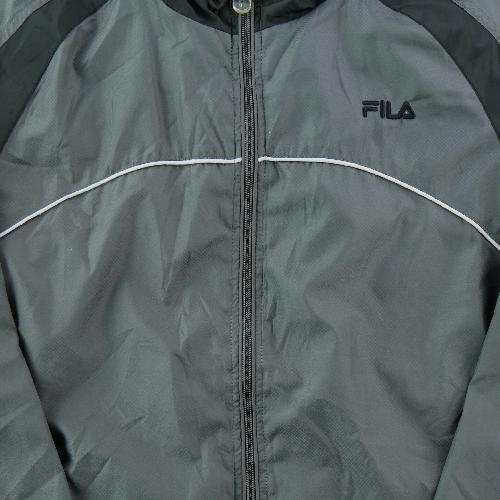 Sportswear - Fila Veste Color block gris et noir Doublure mesh Poignets ajustables Homme Taille L #QWE0210 - photo 8