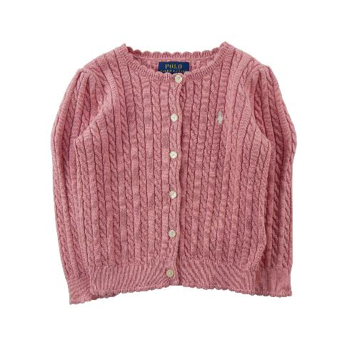 Sportswear - Polo Ralph Lauren Gilets Mini-Cable Cotton Cardigan Maille torsadée Fille Taille 2 ans Rose #QWE0329 - photo 9