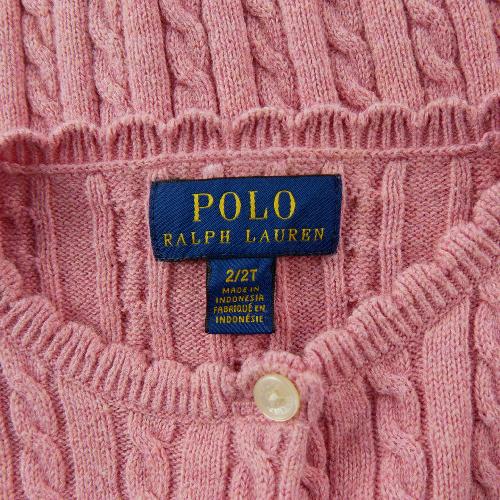 Sportswear - Polo Ralph Lauren Gilets Mini-Cable Cotton Cardigan Maille torsadée Fille Taille 2 ans Rose #QWE0329 - photo 9