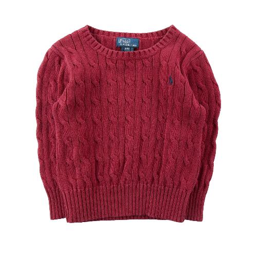 Sportswear - Polo Ralph Lauren Pull Maille torsadée Pony brodé 100% coton Col rond Garçon Taille 3 ans #QWE4296 - photo 7