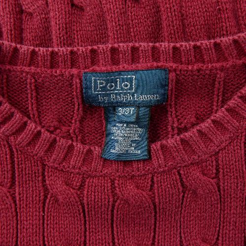 Sportswear - Polo Ralph Lauren Pull Maille torsadée Pony brodé 100% coton Col rond Garçon Taille 3 ans #QWE4296 - photo 7