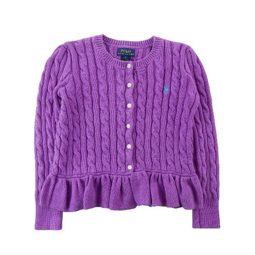 Sportswear - Polo Ralph Lauren Gilets Cable-Knit Cotton Cardigan Maille torsadée Fille Taille 6 ans #QWE7744 - photo 9
