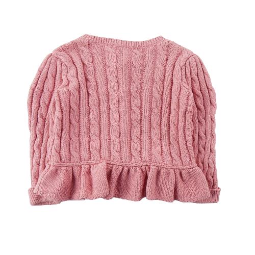 Sportswear - Ralph Lauren Gilets Cable Cotton Peplum Cardigan Maille torsadée Fille Taille 2 ans Rose #QWE7748 - photo 8