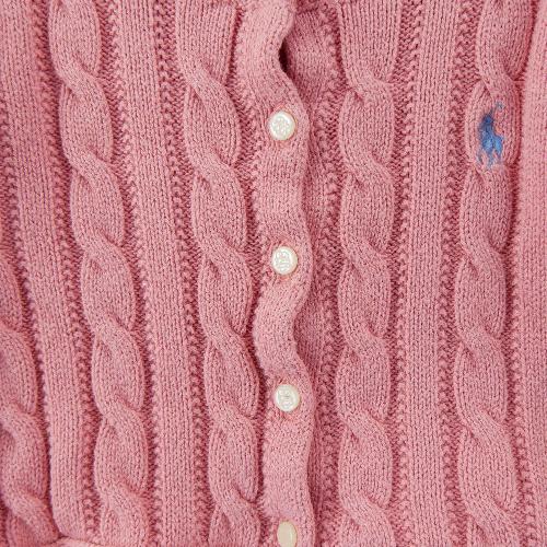 Sportswear - Ralph Lauren Gilets Cable Cotton Peplum Cardigan Maille torsadée Fille Taille 2 ans Rose #QWE7748 - photo 8