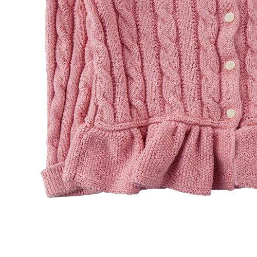 Sportswear - Ralph Lauren Gilets Cable Cotton Peplum Cardigan Maille torsadée Fille Taille 2 ans Rose #QWE7748 - photo 8