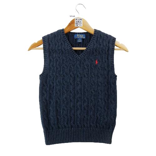 Sportswear - Polo Ralph Lauren Pull Cable-Knit Sweater Vest Maille torsadée Col V Garçon Taille 8 ans #QWE7743 - photo 6
