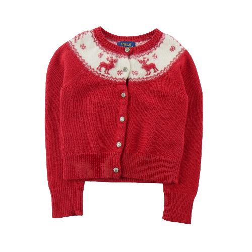 Sportswear - Polo Ralph Lauren Gilets Cardigan motif rennes Maille cachemire mélangé Fille Taille 5 ans #QWE7752 - photo 9