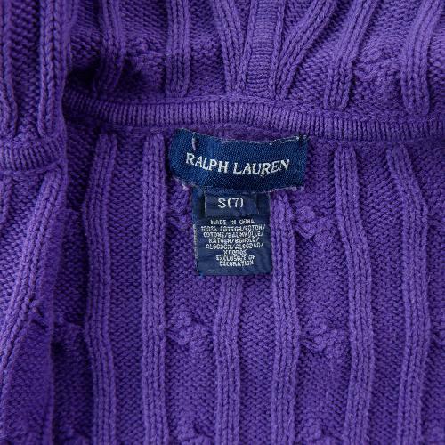 Sportswear - Polo Ralph Lauren Gilets Cable Cotton Hooded Full-Zip Sweater Capuche Fille Taille 7 ans #QWE7751 - photo 8