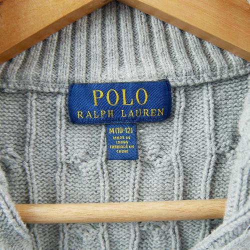 Sportswear - Polo Ralph Lauren Pull torsadé col camionneur Pony brodé 100% coton Garçon Taille 10/12 ans #QWE7742 - photo 9