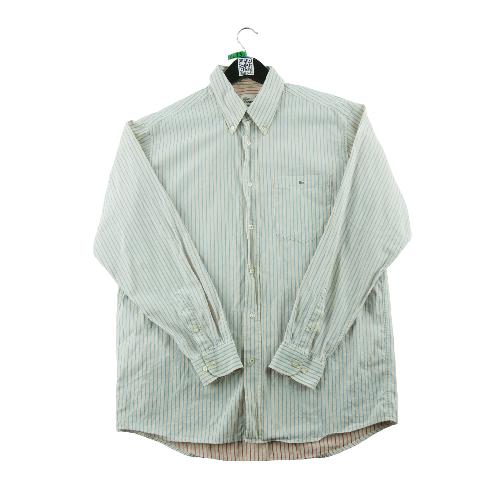 Lacoste Chemise classique Homme Taille M à rayures Beige