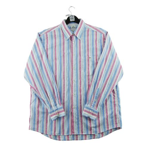 Lacoste Chemise classique Homme Taille 2XL à carreaux Bleu clair
