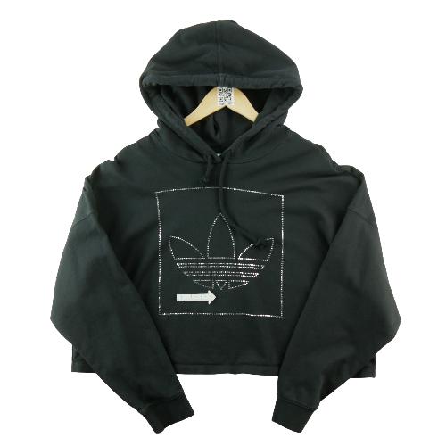 Fitness / Cardio training - Adidas Sweat à capuche Crop Hoodie Femme Taille L Noir #QWE1587 - photo 6