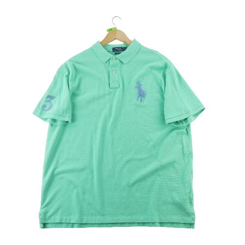 Golf - Polo Ralph Lauren Polo manches courtes Classic Fit Big Pony Homme Taille XL Turquoise #QWE4352 - photo 8