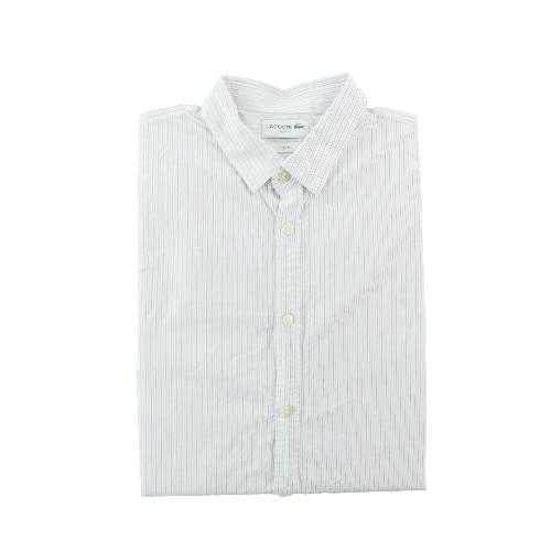 Lacoste Chemise classique Homme Taille L à rayures Blanc