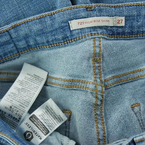 Sportswear - Levi Strauss Jean Levis 721 High Rise Skinny Taille W27/L30 Femme Bleu #QWE0067 - photo 8
