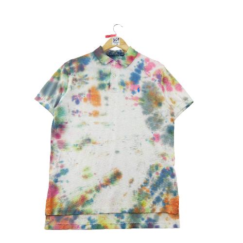 Golf - Polo Ralph Lauren Polo manches courtes Classic Fit Tie-Dye Mesh Col côtelé Homme Taille M #QWE2096 - photo 7