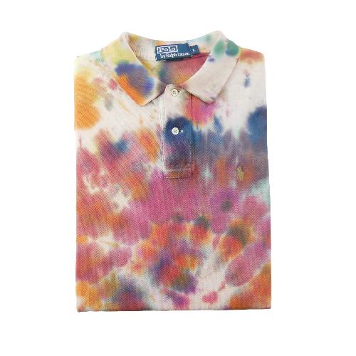 Golf - Ralph Lauren Polo manches courtes Tie-Dye-Motif Polo Shirt Poney brodé Homme Taille L #QWE2429 - photo 7