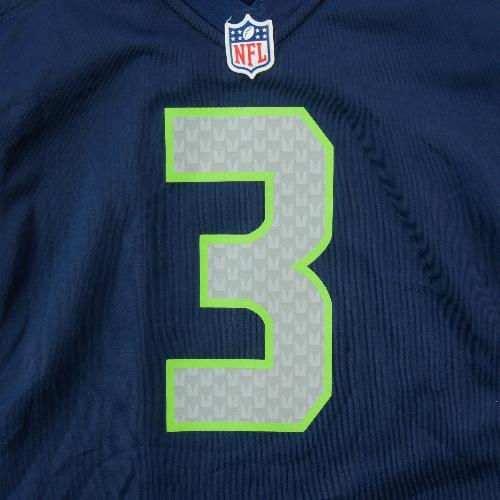 Football Américain - Nike Maillot NFL Seattle Seahawks On Field Russell Wilson 3 Game Jersey Taille L #QWE3153 - photo 9